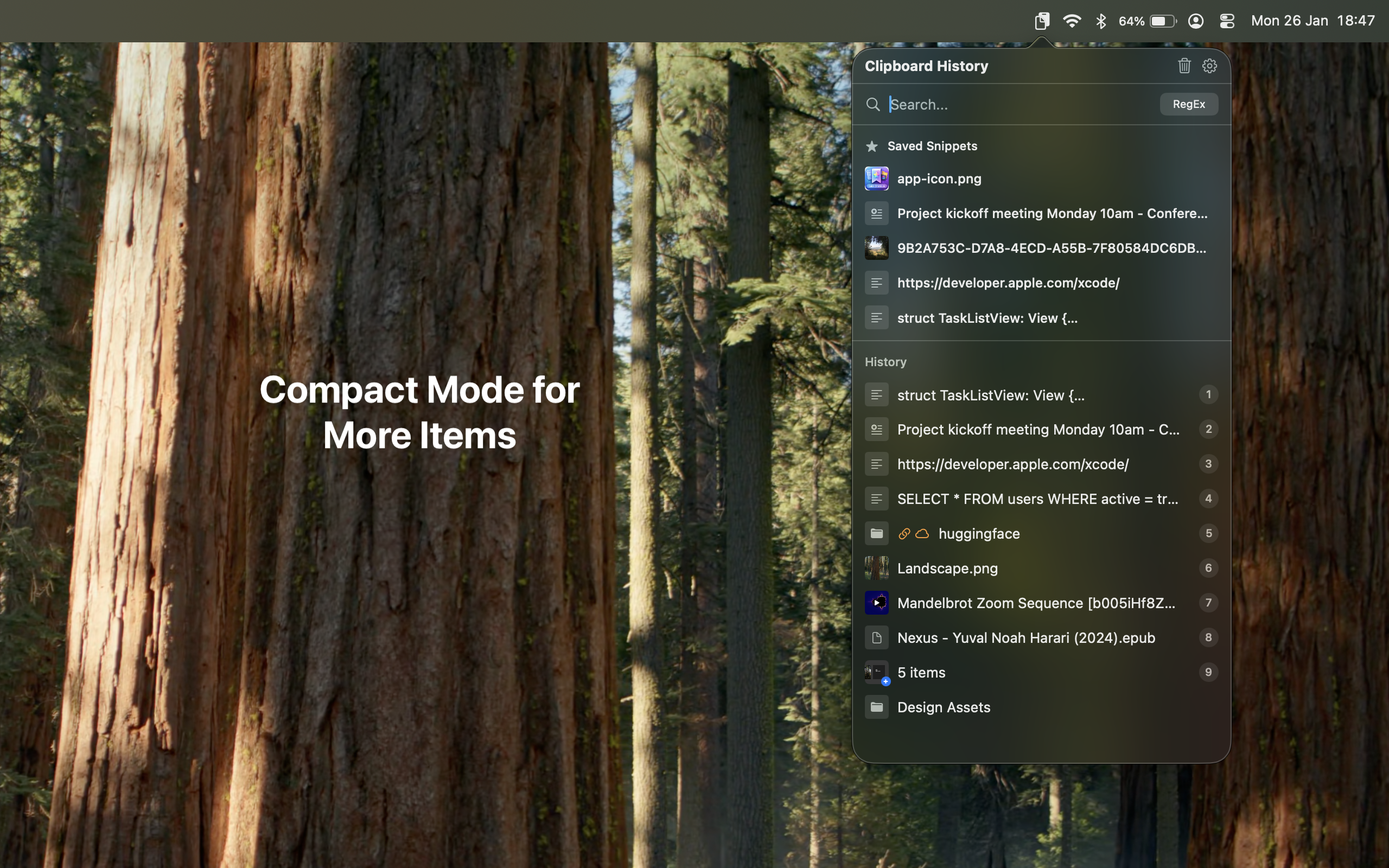 ClipboardMenu screenshot